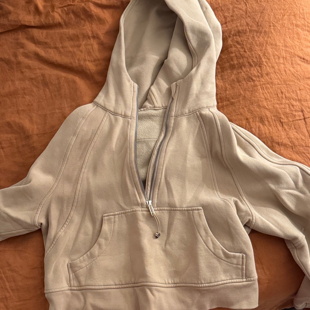 lululemon athletica Beige Hooded Sweater